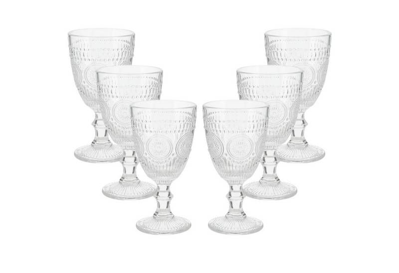 Annastore Rotweinglas Mandala Weingläser 6er Set – 300 ml – edles Design mit Mandala-Muster von Annastore
