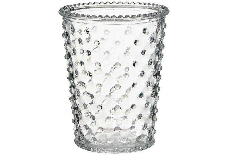 Annastore Teelichthalter 12 x Windlichter mit Noppen H 13 cm von Annastore