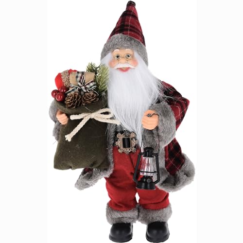 Annastore Weihnachtsmann zum Stellen H 30 cm - Nikolaus-Figur - Santa Claus - Weihnachtsfiguren zum Stellen - Nikolaus zum Stellen (Nikolaus Vintage rot - H 30 cm) von Annastore