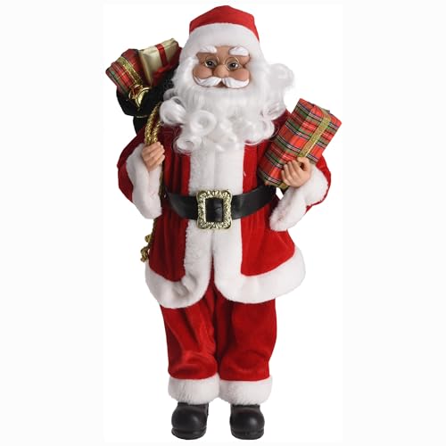 Annastore Weihnachtsmann zum Stellen H 35 cm Nikolaus-Figur - Santa Claus - Weihnachtsfiguren zum Stellen - Nikolaus zum Stellen (Nikolaus Vintage, rot - H 45 cm) von Annastore