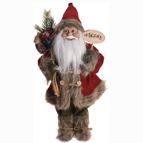 Annastore Weihnachtsmann zum Stellen H 45 cm - Nikolaus-Figur - Santa Claus - Weihnachtsfiguren zum Stellen - Nikolaus zum Stellen (Nikolaus Nostalgie, rot - H 45 cm) von Annastore