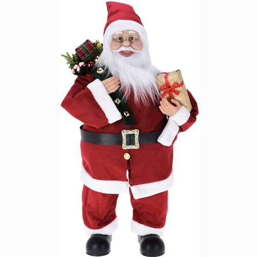 Annastore Weihnachtsmann zum Stellen H 80 cm Nikolaus-Figur - Santa Claus - Weihnachtsfiguren zum Stellen - Nikolaus zum Stellen (Nikolaus klassisch rot - 80 cm) von Annastore