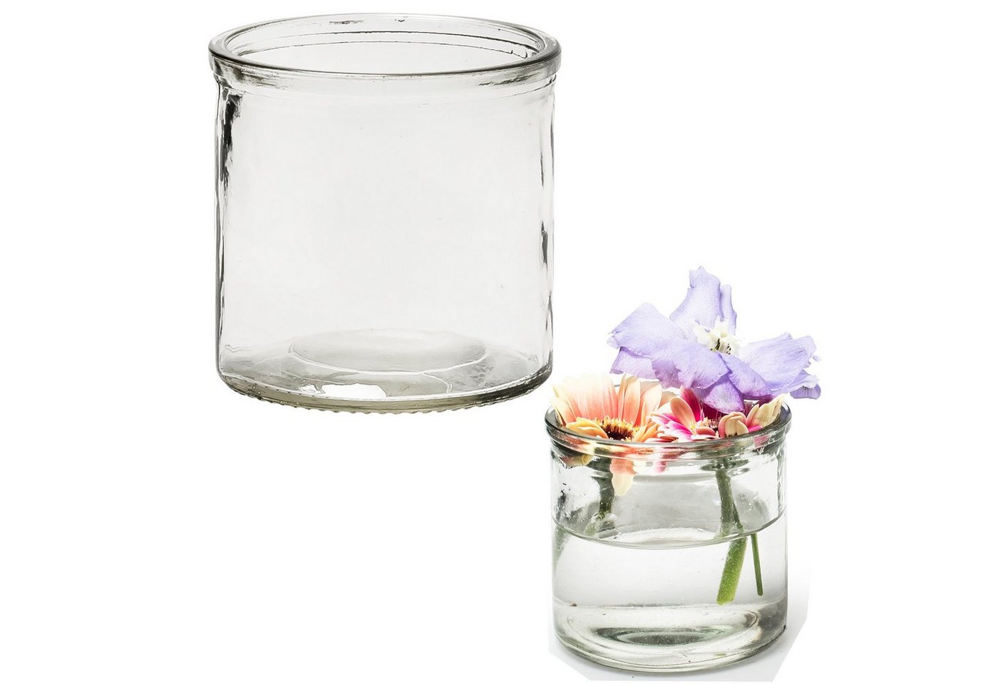 Annastore Windlicht 12 x Windlichter in klassischer Zylinderform - Zylinderglas (Teelichthalter, Kerzengläser, Glaszylinder, Pflanzglas), Runde Kerzengläser, Gläser für Kerzen Giessen Kerzenglas von Annastore