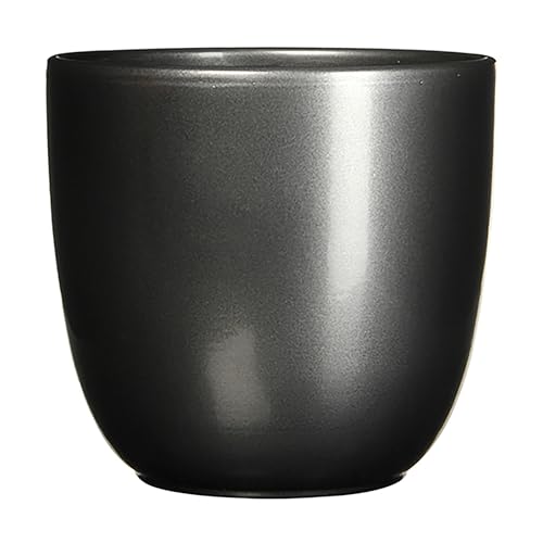 Blumenübertopf AVA aus Keramik Pflanztopf Blumentopf Keramiktopf Übertopf für Blumen (Anthrazit, H 7,5 cm - Ø 8,5 cm) von Annastore