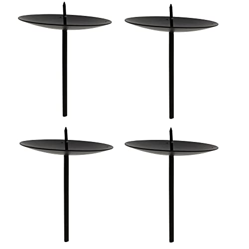 Kerzenhalter aus massivem Metall für Adventskranz - Adventskranzstecker - Kerzenhalter für Adventskranz - Kerzenteller für Adventskranz - Adventskerzenhalter Größe Ø 7,5 cm/H 9 cm von Annastore