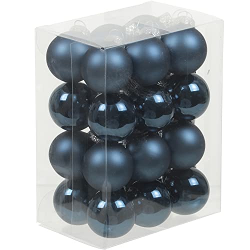 Kleine Baumkugeln aus Glas Ø 2 cm/2,5 cm/3 cm - Christbaumkugeln Baumschmuck Christbaumschmuck Weihnachtsbaumschmuck Weihnachtsbaumkugeln (Nachtblau, 2,5 cm) von Annastore