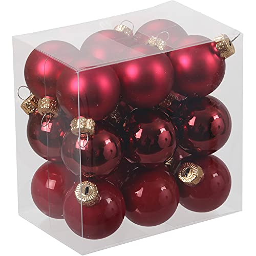 Kleine Baumkugeln aus Glas Ø 2 cm/2,5 cm/3 cm - Christbaumkugeln Baumschmuck Christbaumschmuck Weihnachtsbaumschmuck Weihnachtsbaumkugeln (3 cm, Weihnachtsrot) von Annastore