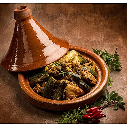 Tajine aus Ton Ø 27 cm für 4-5 Personen - Marokkanische Tagine - Schmortopf Tajine aus Ton Ø 27 cm für 4-5 Personen - Marokkanische Tagine - Schmortopf von Annastore