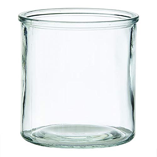 Windlichter aus Glas in klassischer Zylinderform H 10 cm - H 12 cm oder H 15 cm - Kerzenglas und Teelichtgläser für viele Dekorationen (6 x Ø 12 cm/H 12 cm) von Annastore