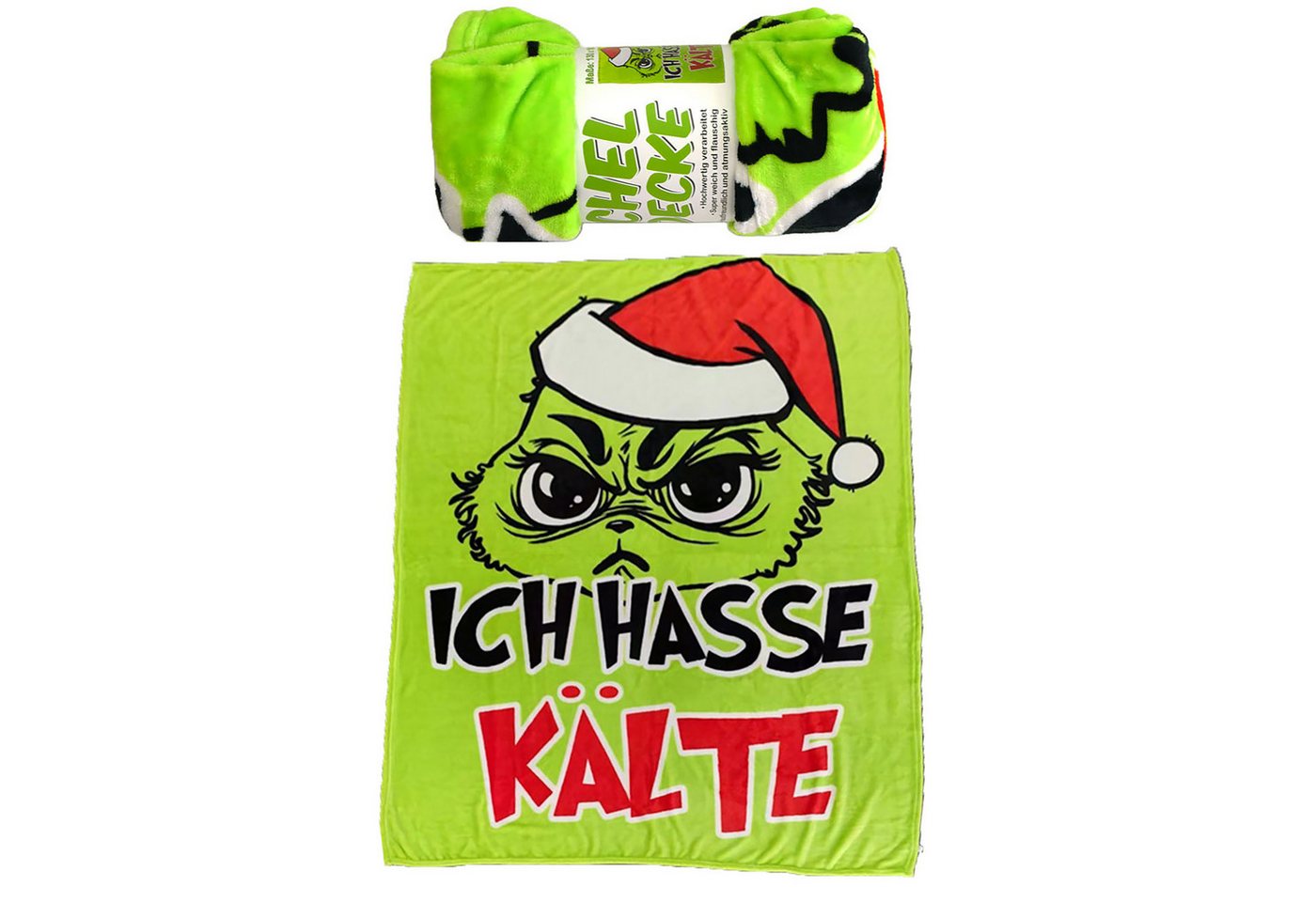 Wohndecke Kuscheldecke flauschig - Sofadecke Anti Weihnachten Fleecedecke, Annastore, Festtags-Muffel, 130 x 160 cm von Annastore