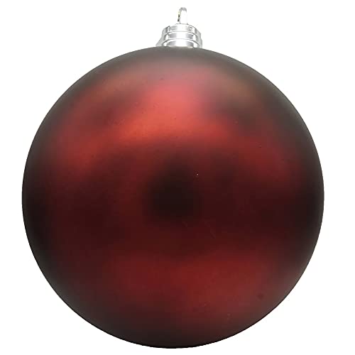 XXL Weihnachtskugeln groß für den Außenbereich, frostsicher und wetterfest 20 oder 30 cm (Ø 30 cm, Bordeaux matt) von Annastore