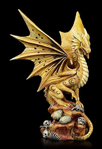 Anne Stokes Drachen Fantasy Figur - Adult Desert Dragon, Motiv Fantastische Kreatur und Gothic Dekofigur, handbemalt, inkl. Geschenkbox, H 28 cm von ANNE STOKES