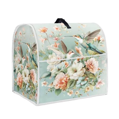 Annejudy Kolibri-Blumendruck-Küchenhelfer-Mixer-Abdeckung mit Tragegriff oben und Tasche, Staubschutz für Standmixer oder Kaffeemaschine Annejudy Kolibri-Blumendruck-Küchenhelfer-Mixer-Abdeckung mit Tragegriff oben und Tasche, Staubschutz für Standmixer oder Kaffeemaschine von Annejudy
