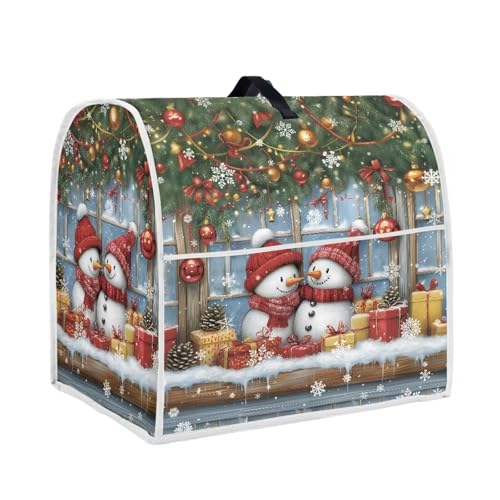Annejudy Küchenhelfer-Abdeckung mit niedlichem Schneemann-Druck, Weihnachts-Küchenmaschinen-Abdeckung mit Tragegriff oben und Aufbewahrungstasche, Staubschutz für Küchenständer oder Kaffeemaschine Annejudy Küchenhelfer-Abdeckung mit niedlichem Schneemann-Druck, Weihnachts-Küchenmaschinen-Abdeckung mit Tragegriff oben und Aufbewahrungstasche, Staubschutz für Küchenständer oder Kaffeemaschine von Annejudy
