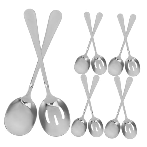 Anneome 1 Satz Servierlöffel Set aus Teiliges Set mit Servierlöffeln und Schöpflöffeln Spülmaschinenfest für Buffets Catering und Partys von Anneome