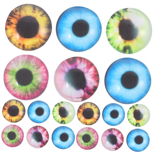 Anneome 10 Paar Gläserner Augapfel Puppenaugen Augäpfel Für Halloween Augäpfel Dekoration Flatback Böse Augen Glasaugen Zum Basteln Tier Augen Glas Gabys Dollhouae DIY Blau Glaspuppe Patch von Anneome