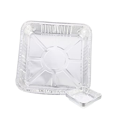 Anneome 10 Stück Teiliges Kompakte Aluminiumfolie Schalen Stapelbare Praktische Lebensmittelechte Back und Grillboxen für Haushalt Camping und Lebensmittelaufbewahrung von Anneome