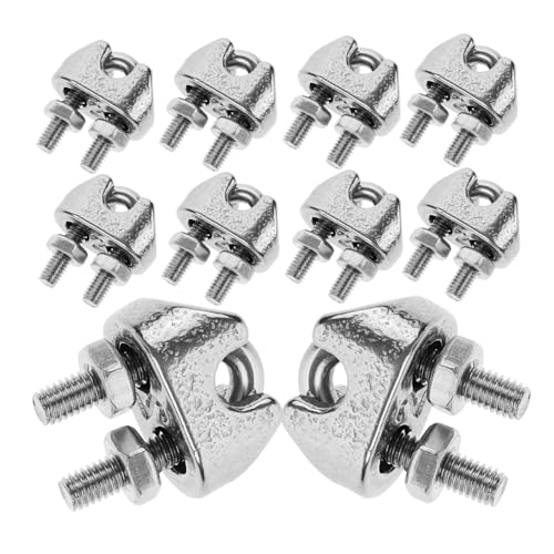 Anneome 10 Stück Teiliges U Förmige Drahtseil Klemmen aus Kabelklemme für Temporäre Absperrsysteme Robuste und Verschleißfeste Lösung für Seil und Kabel Anneome 10 Stück Teiliges U Förmige Drahtseil Klemmen aus Kabelklemme für Temporäre Absperrsysteme Robuste und Verschleißfeste Lösung für Seil und Kabel von Anneome