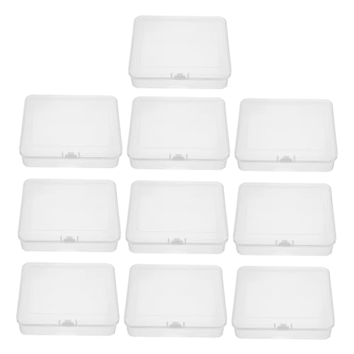 Anneome 10stücke Mini-kunststoffbehälter Rechteckig Transparent Mit Klappdeckel Organizer Für Perlen Und Kleine Gegenstände Platzsparende Aufbewahrungsbox Für Bastelarbeiten Und Schmuckher von Anneome