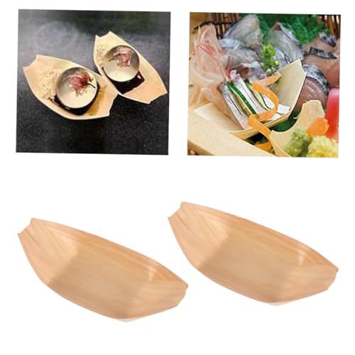 Anneome 100 Stück Sushi -Snacks und Holzboot groß Tablett Essen Form Sushi -Servierschale Servierboote aus Holz Snackplatte Lebensmittelschale Boot Servierplatte Catering Boote Anneome 100 Stück Sushi -Snacks und Holzboot groß Tablett Essen Form Sushi -Servierschale Servierboote aus Holz Snackplatte Lebensmittelschale Boot Servierplatte Catering Boote von Anneome
