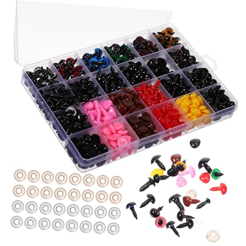 Anneome 1028 STK Sicherheitsaugen für Häkeltiere Knopfaugen für DIY Projekte Langlebige Bastelaugen Puppen und Plüschtiere von Anneome