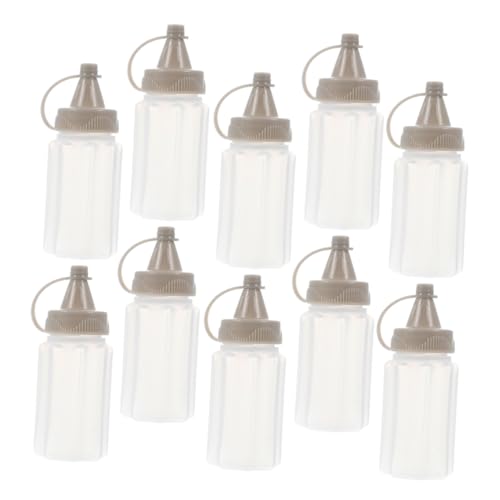 Anneome 12 Stück Mini Squeeze Flaschen Robuste Kunststoffflaschen für Saucen Ketchup Senf Dressing Transparente Quetschflaschen mit Breiter Öffnung für Einfache Befüllung und von Anneome