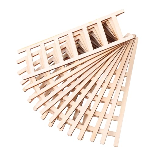 Anneome 12 Stück Teiliges Mini Puppenhaustreppe Robuste Miniatur Puppenhaus Treppe Multifunktional als Dekoration Display oder Haustierspielzeug Kompakt für Feengarten und Kreative von Anneome