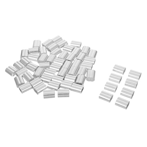 Anneome 120 Stück Aluminium Crimphülsen für Drahtseil Heavy Duty Kabelschlaufen Einfache Installation für Sicherheitskabel und Gepäcksicherung Langlebig und Robust von Anneome