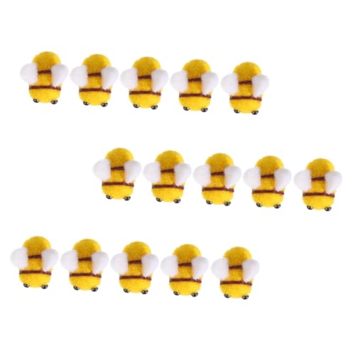 Anneome 15 Stück Teiliges Wollfilz Bienen für DIY Bastelprojekte Zubehör für Kostüme Dekorationen und Handarbeiten für Kreative Bastler und Feiern von Anneome