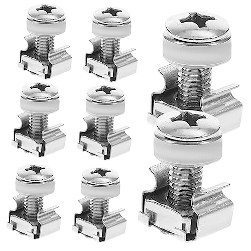 Anneome 16 Sätze Hochwertige Käfigmuttern Aus Edelstahl 304 Rackschrauben Quadratische Einsatzmuttern Für Server-Racks von Anneome