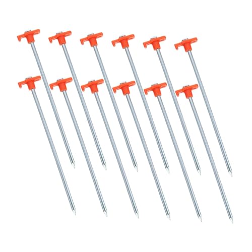 Anneome 16 Stück Teiliges Zelt-erdnagel Verstärktem Stahl Robuste Lange Zeltheringe für Weichen und Harten Boden Windfeste Camping-heringe für Strand Garten und Outdoor-aktivitäten von Anneome