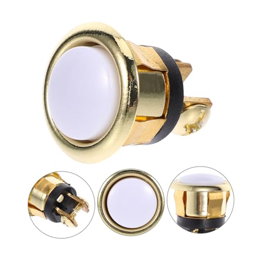 Anneome 2 STÜCK Beleuchteter Runder Metall Türklingel Druckknopf mit LED Nachtlicht Wetterfest Retro Design Robustes Legierungsmaterial Kabelgebundener Haustürklingel Ersatz ohne Kabel von Anneome