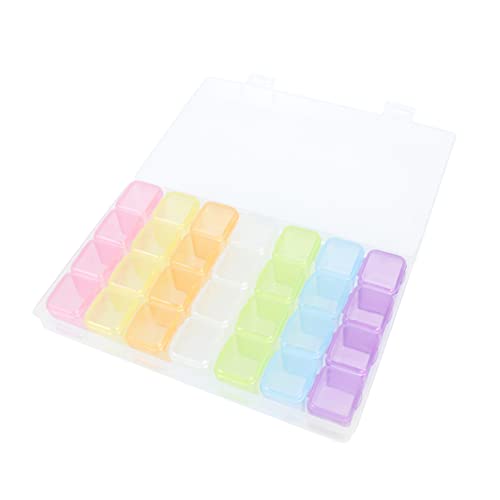 Anneome 2stücke Fächer Aufbewahrungsbox Für Schmuck Und Maniküre-Tools Transparente Sortierbox Für Perlen Strass Nägel Und Kleine Bastelutensilien Bunte Farben von Anneome