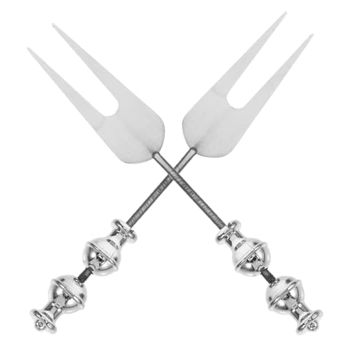 Anneome 2 Stück Beadable Obstgabeln Vielseitige Gabeln für Früchte Desserts und Snacks für Partys und Täglichen Gebrauch Diy Design für Einzigartige Kreationen von Anneome