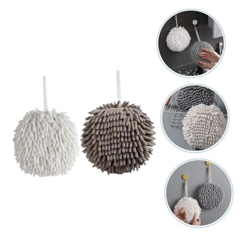 Anneome 2 Stück Chenille Handtücher mit Fuzzy Ball Saugfähige Schnell Trocknende Hänge handtücher für Bad und Küche Weiche Dicke Mikrofasertücher mit Aufhängung Praktische Anneome 2 Stück Chenille Handtücher mit Fuzzy Ball Saugfähige Schnell Trocknende Hänge handtücher für Bad und Küche Weiche Dicke Mikrofasertücher mit Aufhängung Praktische von Anneome
