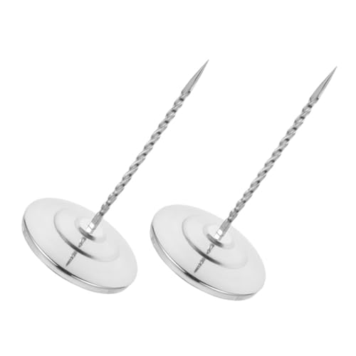 Anneome 2 Stück Edelstahl Receipt Holder Fork Stabile Rechnungshalter für Büro und Restaurant Rutschfestes Design für Sichere Aufbewahrung und Effiziente Papierorganisation Am Schreibtisch von Anneome