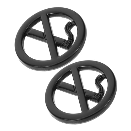 Anneome 2 Stück No Smoking Aufkleber Metall Warnschild für Auto Büro und Zuhause Selbstklebendes Rauchverbot Schild UV Beständig und Langlebig Schwarz von Anneome