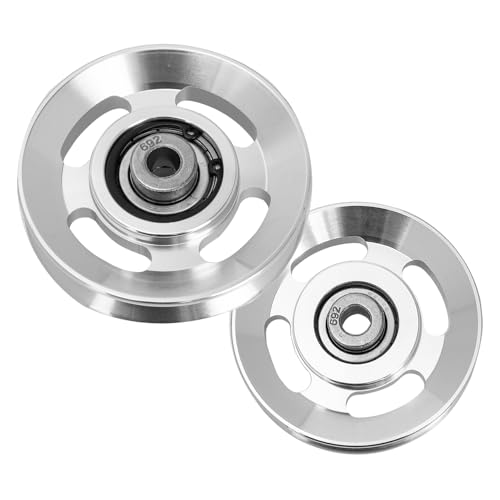 Anneome 2 Stück Professionelle Verschleißfeste Aluminium-gym-umlenkrollen Austauschbare Kabel-pulleys für Fitnessgeräte Installieren Langlebig für Heimtraining Geeignet von Anneome
