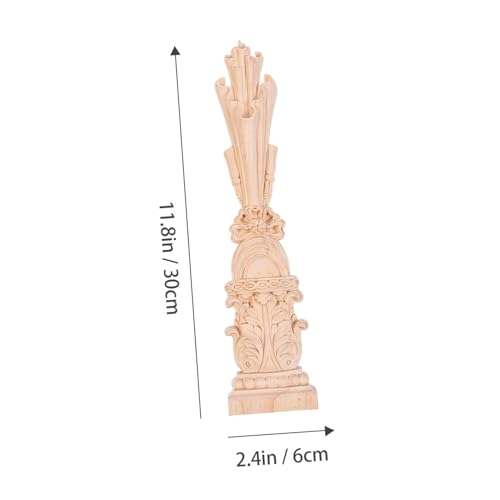 Anneome 2 Stück Retro Holzornamente aus Gummibaumholz Europäischer Stil Langlebige Holzapplikationen für Heimdekoration Möbel Fenster Türen und Kaminverzierung Bemalbar und Vielseitig von Anneome