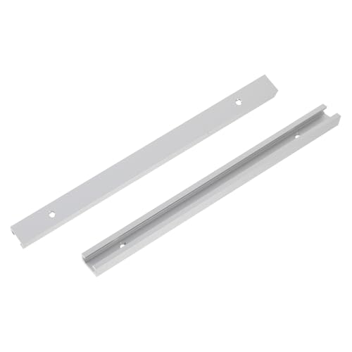 Anneome 2 Stück Teiliges Aluminium T track Führungsschiene nut Schiene Aluminiumprofil Holzverarbeitung Zubehör mit Montierbaren T nut Aussparungen für Werkstatt und Frästisch von Anneome