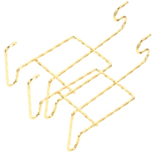 Anneome 2 Stück Teiliges Metall plateau display Stabiler Tischbecherhalter mit Abtropffunktion Goldfarbener Kaffeetassenständer für Küche Wohnzimmer Vielseitiger Desktop Organizer von Anneome