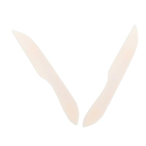 Anneome 2 Stück Tonschnitt Knochenordner und Scoring-Tool Papierfreaser Bone Folder Papierfalter Scorer-Tool Knochenordner-Tool Ritzwerkzeug aus Pappe Knochenschaber Rinderknochen Beige von Anneome