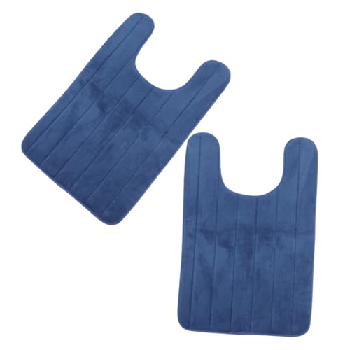 Anneome 2 Stück U-förmige Toilettenmatte mit Memory-Schaum Waschbarer Rutschfester Badezimmerteppich aus Weichem Korallenfleece Wasserabsorbierend Konturiert für Passform Für Senioren Anneome 2 Stück U-förmige Toilettenmatte mit Memory-Schaum Waschbarer Rutschfester Badezimmerteppich aus Weichem Korallenfleece Wasserabsorbierend Konturiert für Passform Für Senioren von Anneome