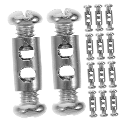 Anneome 20 Stück Teiliges Drahtseilklemmen aus Robustem Stahl Doppellöchriges Kabelbefestigungsclip Passend für Drahtseile Vielseitig Einsetzbar für Garten Industrie und Lampenaufhängung von Anneome