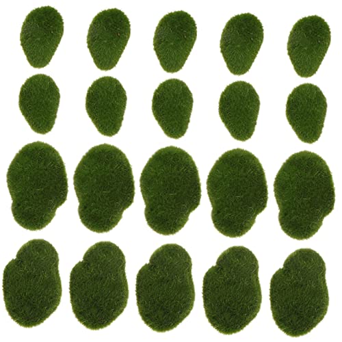 Anneome 20 Stück Teiliges Künstliches Moosstein Langlebige Handgefertigte Miniatur steindekoration für Bonsai Mikro landschaften Garten Heimdekor Umweltfreundlich Verschiedene Grün von Anneome