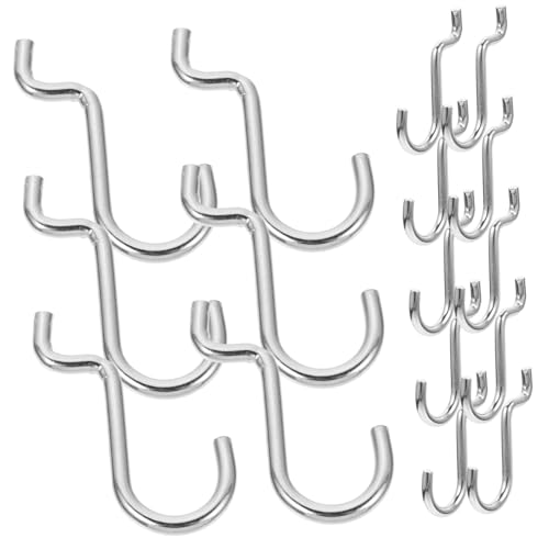 Anneome 20 Stück Teiliges Pegboard Haken aus Metall Robuste Doppelte Drahtaufhänger für Standard Lochwand Kompakt Leicht Hohe Tragkraft für Werkstatt Garage Haushalt und Laden Anneome 20 Stück Teiliges Pegboard Haken aus Metall Robuste Doppelte Drahtaufhänger für Standard Lochwand Kompakt Leicht Hohe Tragkraft für Werkstatt Garage Haushalt und Laden von Anneome