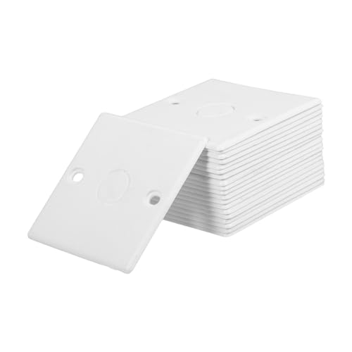 Anneome 20 Stück Teiliges Schalter Abdeckplatten mit Robuste und Wasserdichte Steckdosenabdeckungen Einfache Montage Moderne Blanko Lichtschalter Verblendungen für Büro und Zuhause von Anneome