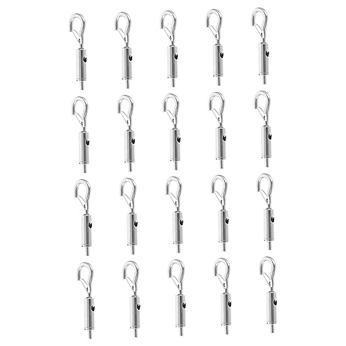Anneome 20 Stück Teiliges Stahlseil Spannschlösser aus Kupfer Robust und Langlebig Vielseitig für Kabel und Drahtseilspannung Leichte Haken für Indoor und Outdoor Hängung Geeignet für von Anneome