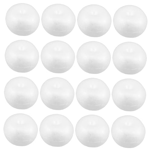 Anneome 20 Stück Weiße Schaumstoff Äpfel DIY Bastelset Leicht Bemalbar für Weihnachtsbaumschmuck Kreative Handarbeit Polystyrol Obstmodell für Festdekoration und Kunstprojekte von Anneome