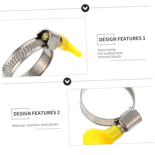 Anneome 25 Stück Teiliges Edelstahl mit Kunststoffgriff Verstellbare Rohrklemmen für Benzin Gas Wasserschläuche Korrosionsbeständig Einfach zu Montieren für Auto und Haushalt von Anneome